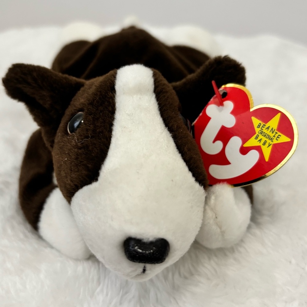 Ty Beanie Baby “Bruno” Brown and White/NWT